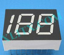 Red Ultra Bright LED 7 Segment Display 0.45 inch Three Digit Common Anode CA