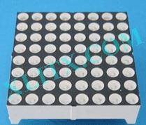 White 8x8 Dot Matrix Display LED 3.7mm Diameter 1.5 inch Anode Cathode