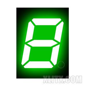 2181BGG - 0.28-inch Green 1-Digit CA LED 7-Segment Display