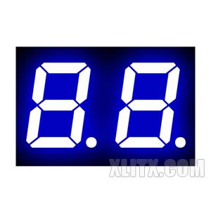 2821AB - 0.28-inch Blue 2-Digit CC LED 7-Segment Display