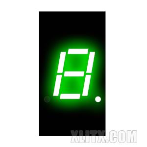 3011BGG - 0.30-inch Green 1-Digit CA LED 7-Segment Display