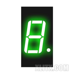 4102AGG - 0.40-inch Green 1-Digit CC LED 7-Segment Display