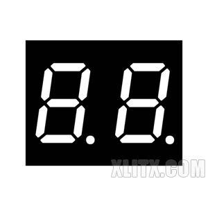 4201AW - 0.40-inch White 2-Digit CC LED 7-Segment Display