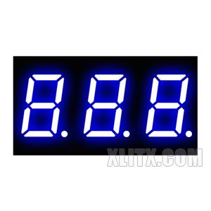 4301BB - 0.40-inch Blue 3-Digit CA LED 7-Segment Display