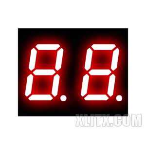 CL4021BH - 0.40-inch Red 2-Digit CA LED 7-Segment Display