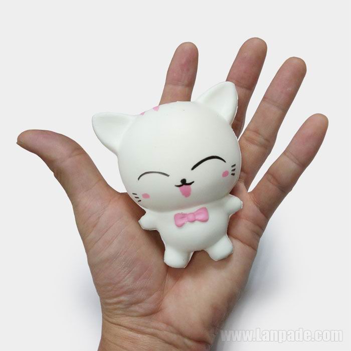 Cat Squishies Kids White Sweet Kawaii Animal Squishy Scented Slow Rising Smile Pet Simulation Decor Toy Squeeze Freeshipping
