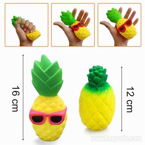 Pineapple Squishy Sunglasses Decompression Jumbo Scented Simulation Squishies Decoration Kids Toys Glasses Squeeze Gift Free Shipping