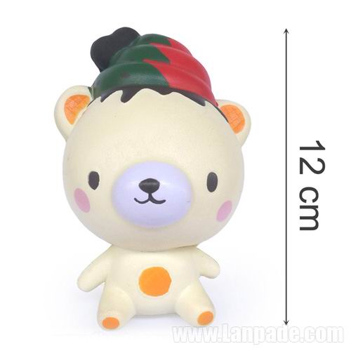 Squishy Squeeze Fidget Soft Bear Toy Xmas Slow Rising Simulation Jumbo Phone Strap Christmas Spicy Kids Cartoon Freeshipping