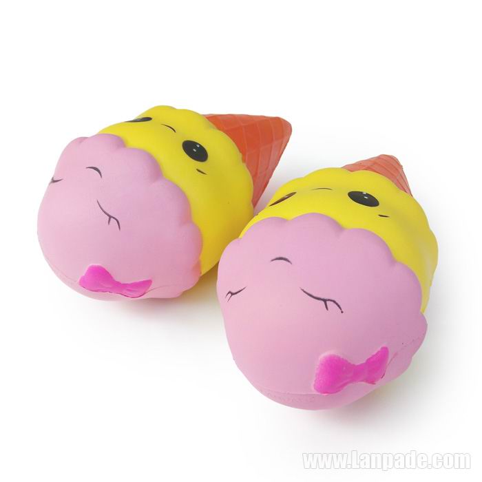 Jumbo Squishy Ice Cream Cone Smile Squishies Toy Big Scent Slow Rising Food DHL Free Shipping