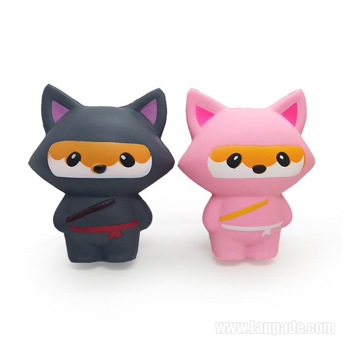 Ninja Squishy Fox Squishies Ninjia Bear Slow Rising Cat Jumbo Phone Pendant DHL Free Shipping