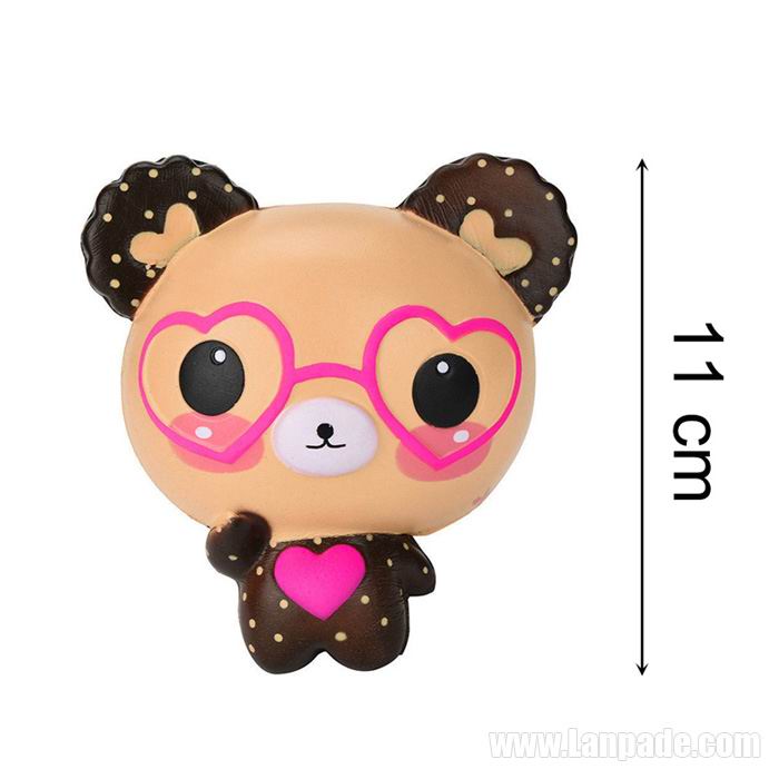 Panda With Glasses Squishy Spectacled Bear Squishies Kawaii Slow Rising Scent Phone Pendant DHL Free Shipping