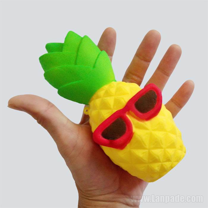 Pineapple Squishy Sunglasses Decompression Jumbo Scented Simulation Squishies Decoration Kids Toys Glasses Squeeze Gift Free Shipping