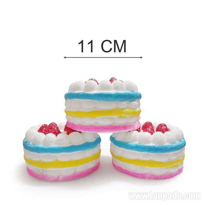 Rainbow Squishy Cake Colorful Jumbo Squishies Slow Rising Strawberry Simulation Food Toys DHL Free Shipping