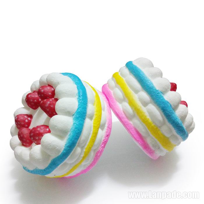Rainbow Squishy Cake Colorful Jumbo Squishies Slow Rising Strawberry Simulation Food Toys DHL Free Shipping