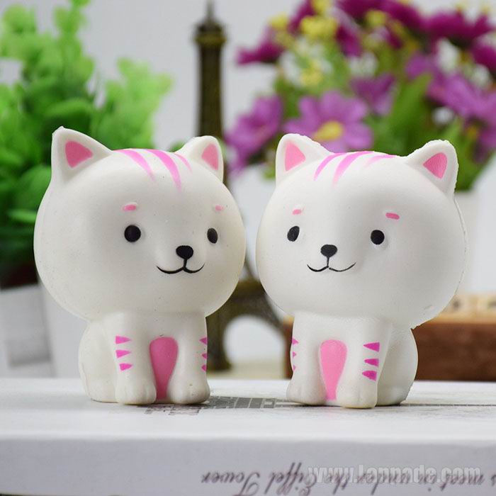 Scented Anti Stress Pink Slow Rising Cat Phone Pendant Squishy White Child Animal Pretty Toys Simulation Jumbo Squeeze Free Shipping