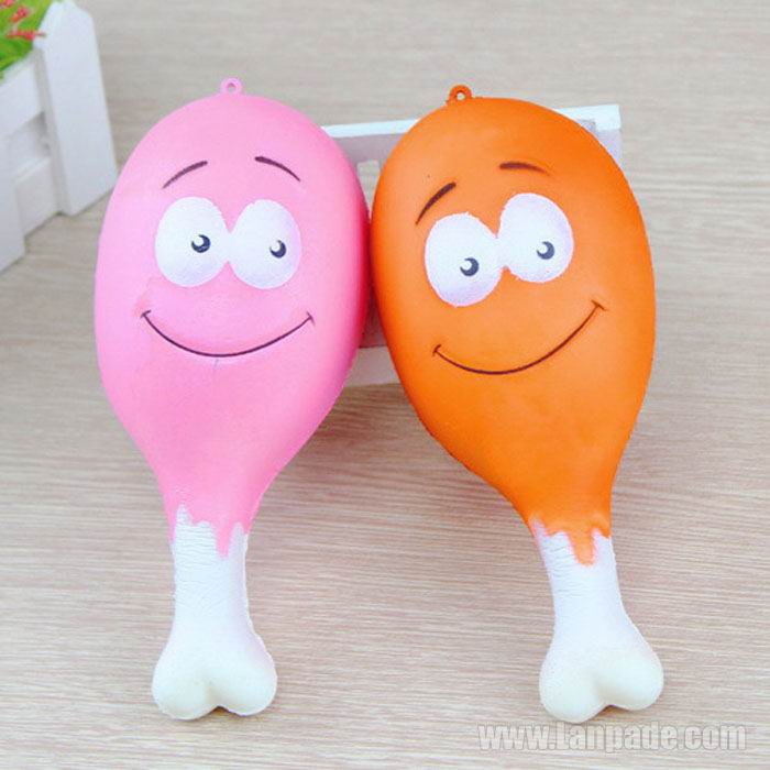 Slow Rising Simulation Chicken Stick Kids Decoration Pretty Drumstick Squeeze Squishies Kawaii Smile Perfume Relax Toys Freeshipping