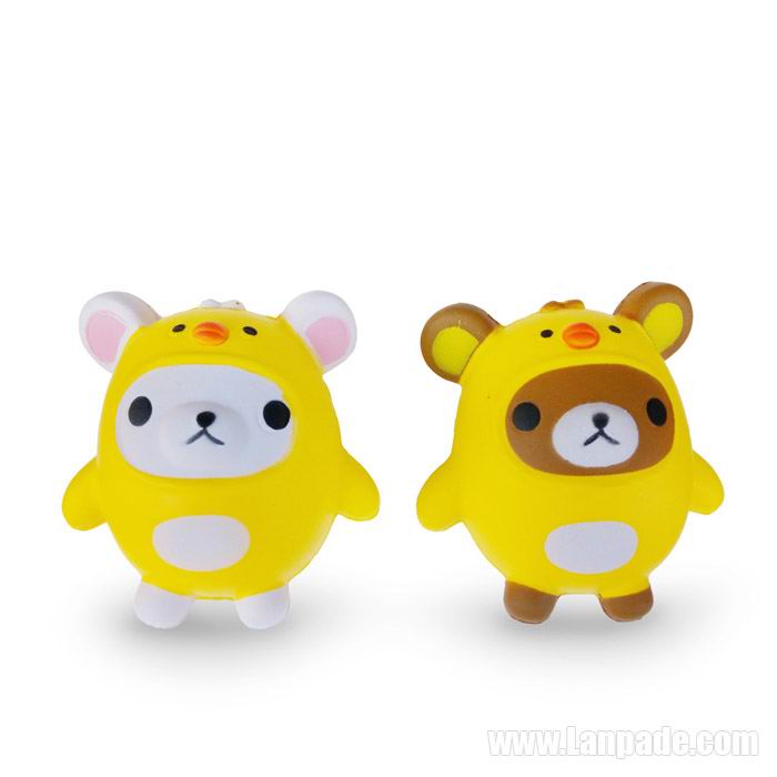 Yellow Bear Squishy Cartoon Slow Rising Animal Squishies Kawaii Jumbo B E DHL Free Shipping